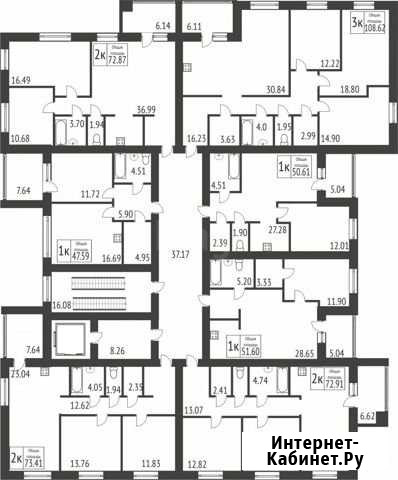 1-к квартира, 51.6 кв.м., 5/9 эт. Брянск - изображение 1