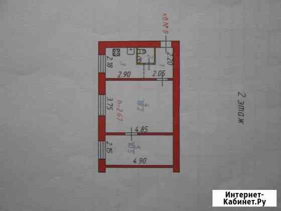 2-к квартира, 39 кв.м., 2/2 эт. Комсомольск