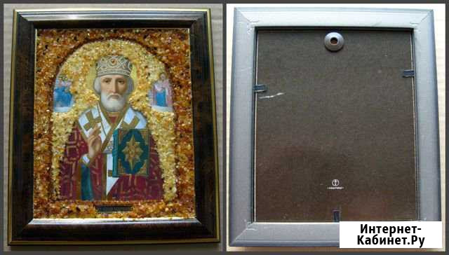Подарки на день рождения - иконы из янтаря Брянск - изображение 1