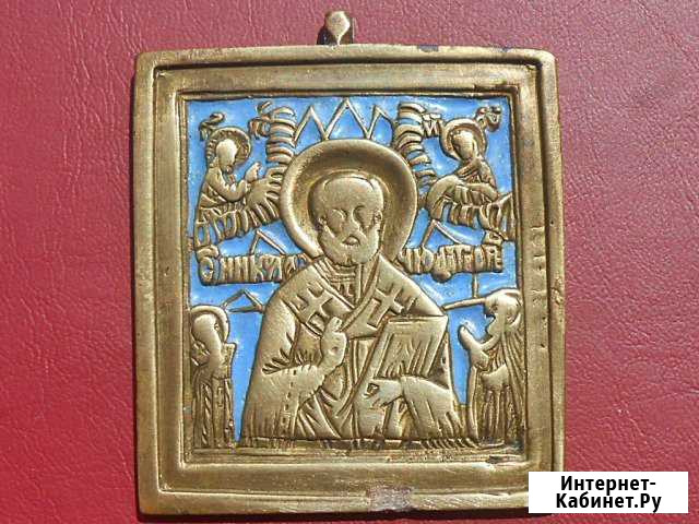Плашка Св.Николай Чудотворец.Эмаль Киселевск - изображение 1