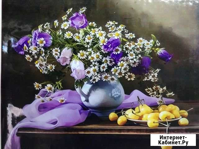 Картина для рисования- цветы в вазе.40*50 см Красноярск - изображение 1