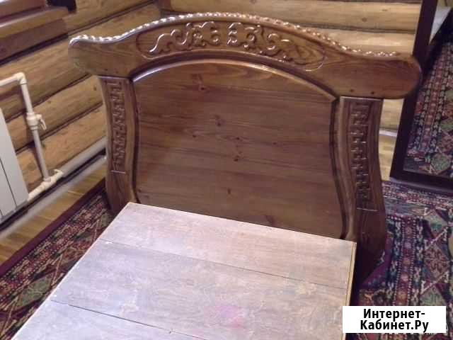 Продается кровать из массива с резными спинками Раменское - изображение 1
