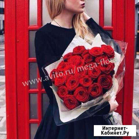 Розы Крупные/Букет Таисия - 25 роз/Доставка Москва - изображение 1