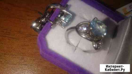 Набор украшений серебро,топаз и фианиты Волгоград