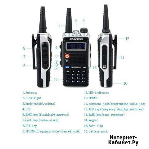 Радиостанция bf-uvb2 плюс (8 вт., 4800 ма/ч) Кемерово - изображение 1