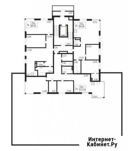 2-к квартира, 90.3 кв.м., 1/5 эт. Брянск - изображение 1