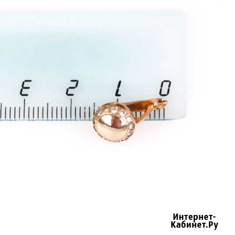 Серьги из золота с фианитами Альметьевск - изображение 1