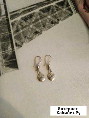 Серьги серебро с позолотой Тверь - изображение 1