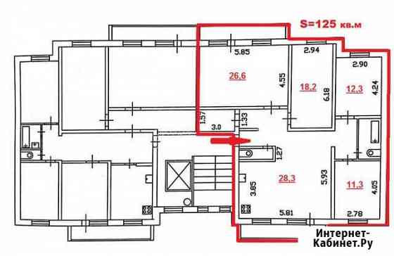 4-к квартира, 125 кв.м., 2/10 эт. Тюмень