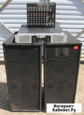 Колонки EVM 1200W усилитель микшер проф. акустика Пермь - изображение 1