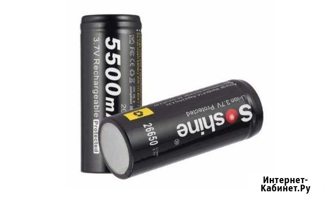 Аккумулятор Soshine IMR 26650 5500 mAh 3.7 v Красноярск - изображение 1