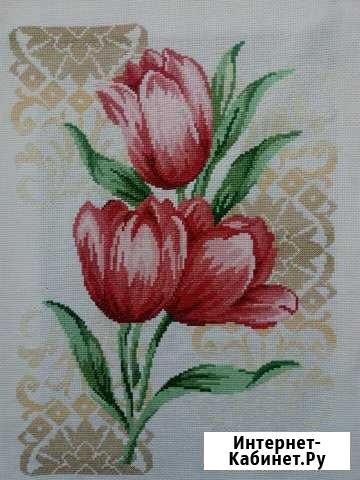 Вышивка крестом Тюльпаны Брянск - изображение 1