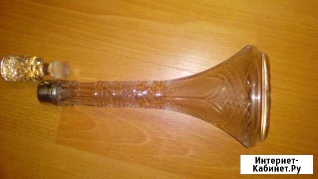 Штоф/графин, хрусталь с серебром.1940-1950-ые года Екатеринбург - изображение 1