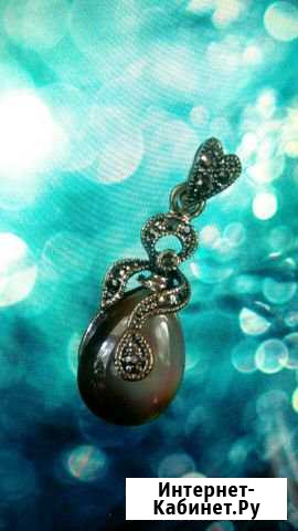 Кулон с агатом и марказитами Самара - изображение 1