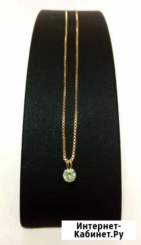 Цепь (44см) бельцер с кулоном с вставкой бел. кам Тольятти - изображение 1