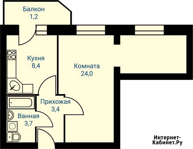 2-к квартира, 40 кв.м., 2/10 эт. Заречный - изображение 1