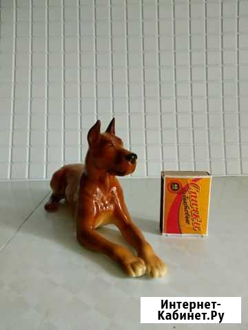 Статуэтка Дог рыжий собаки фарфор Тюмень - изображение 1