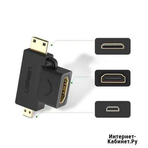Переходник 3 в 1 с hdmi на Mini hdmi и Micro hdmi Оренбург - изображение 1