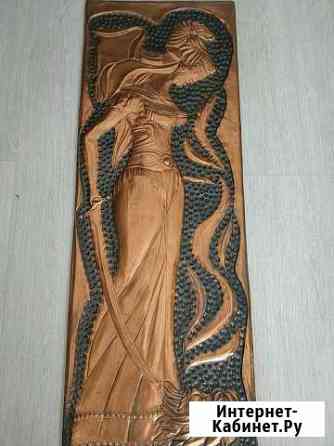 Картина чеканка медная Воительница Киров