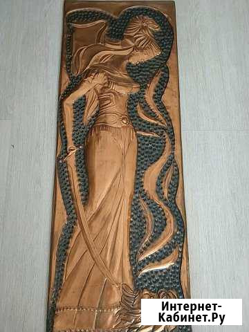 Картина чеканка медная Воительница Киров - изображение 1