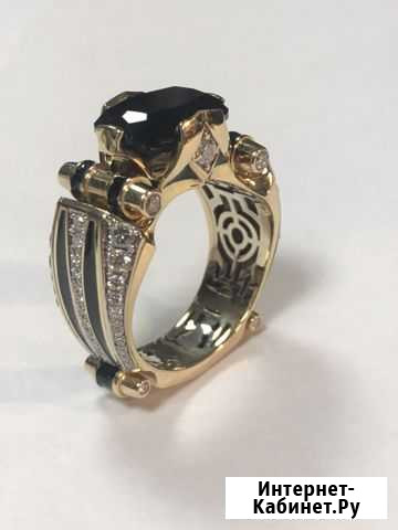 Печатка 750 пробы с бриллиантами Тверь - изображение 1