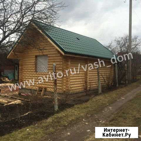Сруб бани 6х4+2 метра из оцилиндрованного бревна Смоленск - изображение 1
