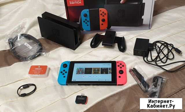 Nintendo Switch 32Gb + EVO plus 64Gb прошитая Петропавловск-Камчатский - изображение 1