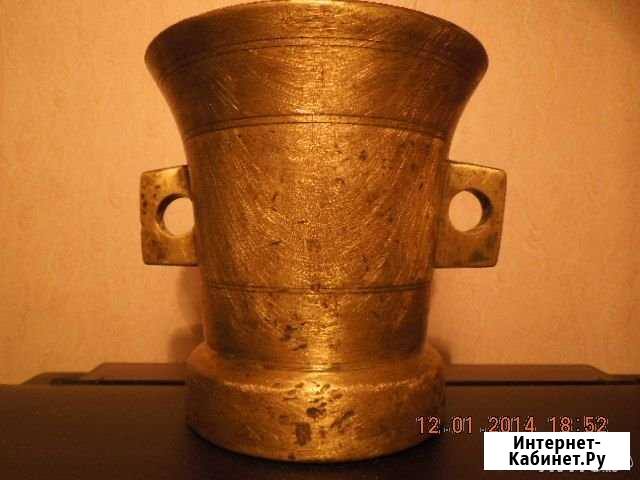 Ступка бронзовая старинная (13см. высота) Свердлова - изображение 1