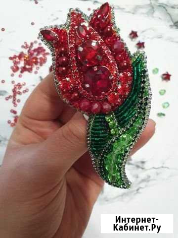 Брошь тюльпан Мурино - изображение 1