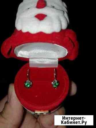 Серьги детские новые с фианитом Саратов