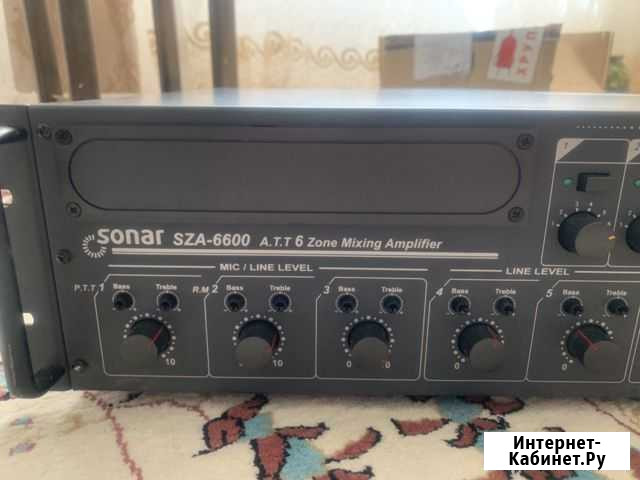 Усилитель sonar sza-6600 a.t.t. 6 zone Хасавюрт - изображение 1