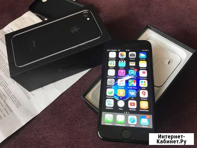 Продам iPhone 7 128 Jet Black (чёрный оникс) Рязань - изображение 1