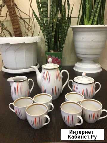 Фарфоровый кофейный сервиз Полонского фз Тула - изображение 1