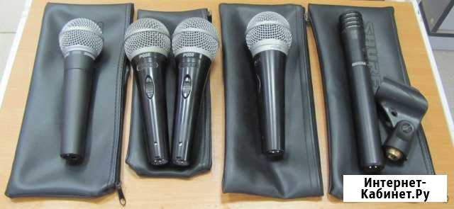 Проф вокальные микрофоны shure XLR 5шт новые и бу Пермь - изображение 1