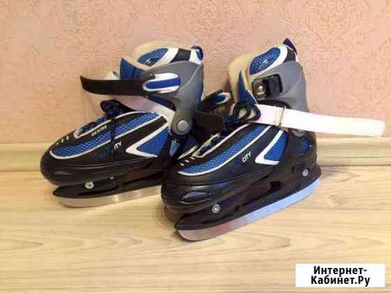 Коньки с регулировкой размера. 34-37 р Омск