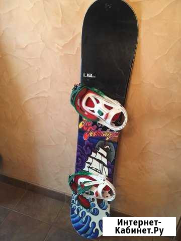 Сноуборд Lib Tech с креплением Salomon 150 cm Новосибирск - изображение 1