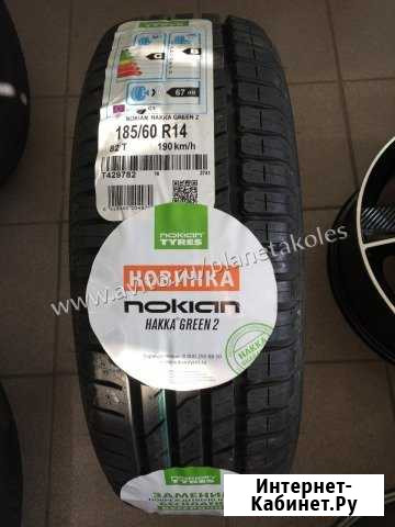 Летние шины Nokian 185 60 14 82H Hakka Green 2 Екатеринбург - изображение 1