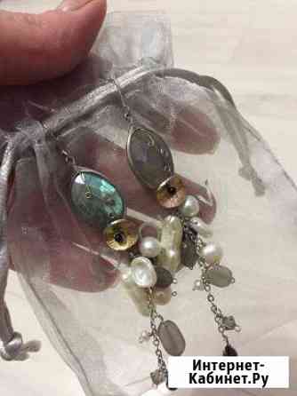 Изящные серьги Южная Корея нат камни Тверь