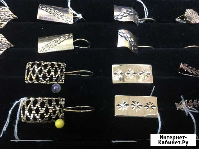 Серьги пластины золотые 585 в ассортименте (п50) Абакан - изображение 1