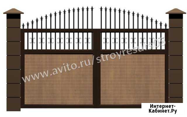 Ворота распашные Грозный - изображение 1