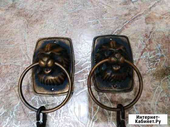 Антикварные дверные ручки львы Иркутск