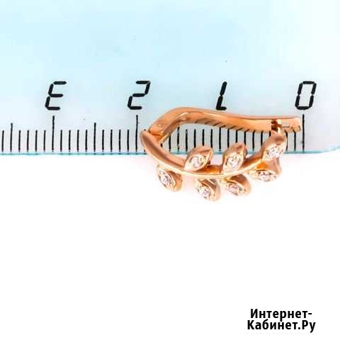 Серьги из золота с фианитами Тюмень - изображение 1