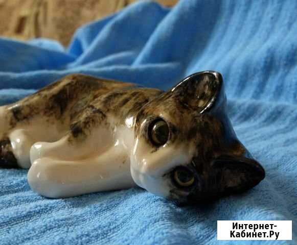 Фаянсовая статуэтка котенка, 22 см, Англия Новочеркасск - изображение 1