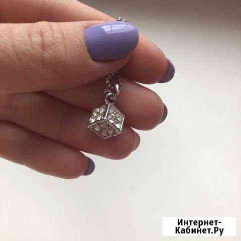 Подвеска кубик с цепочкой Омск