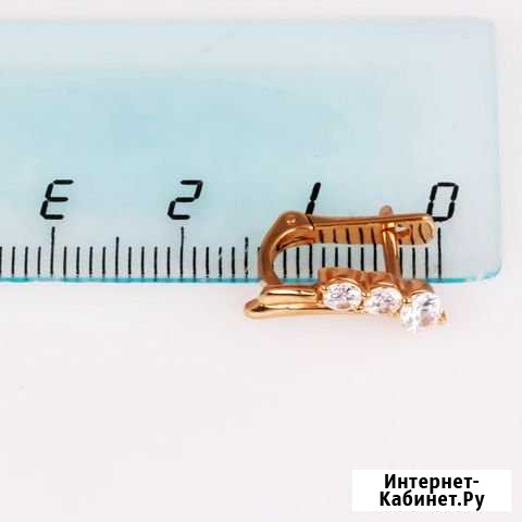 Серьги из золота с фианитами Тюмень - изображение 1