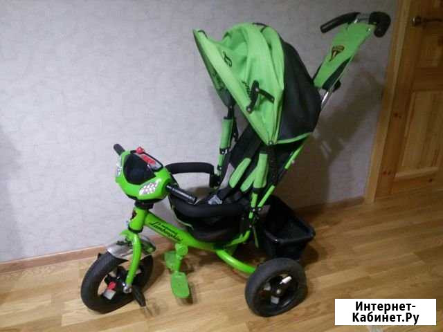 Велосипед детский трехколесный Lamborgini с ручкой Ижевск - изображение 1