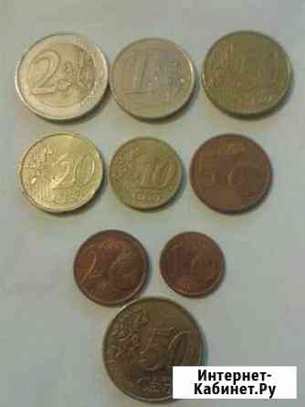 Набор евро-монет 2002г Липецк