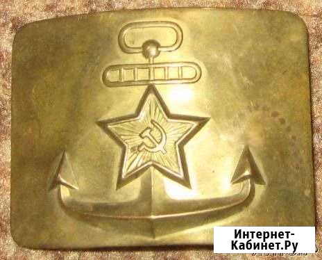 Пряжка морская вмф, сделано в СССР, Латунь Благовещенск - изображение 1