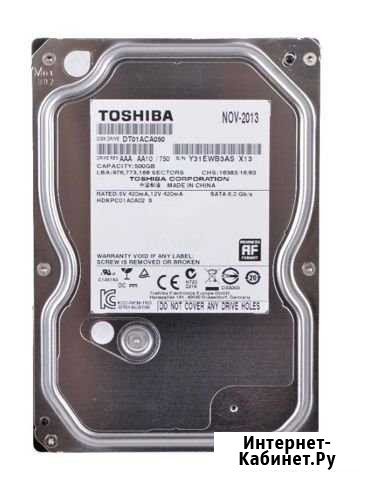 Toshiba 500Gb 3.5 Смоленск - изображение 1