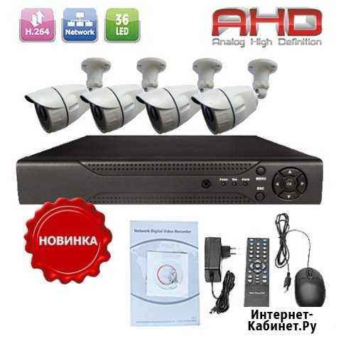 Комплект видеонаблюдения с 4 камерами и HDD-диском Тверь - изображение 1